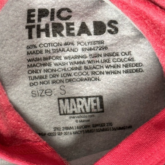 Spider-Man Epic Threads Boys Youth Small 6 - 7 Marvel Comics Pullover Hoodie - Picture 6 of 6
